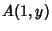 $\displaystyle A(1,y)$