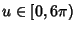 $u\in [0,6\pi)$