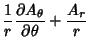 $\displaystyle {1\over r}{\partial A_\theta\over\partial\theta} +{A_r\over r}$