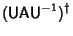 $\displaystyle ({\hbox{\sf U}}{\hbox{\sf A}}{\hbox{\sf U}}^{-1})^\dagger$