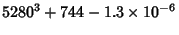 $\displaystyle 5280^3+744-1.3\times 10^{-6}$