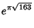 $\displaystyle e^{\pi\sqrt{163}}$