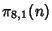 $\pi_{8,1}(n)$