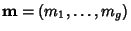 ${\bf m}= (m_1,\ldots,m_g)$