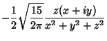 $\displaystyle -{1\over 2}\sqrt{15\over 2\pi} {z(x+iy)\over x^2+y^2+z^2}$