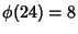 $\phi(24)=8$